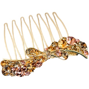 金属无痕发夹发梳网红倒插梳刘海夹发卡水钻发饰女韩国后脑勺头饰