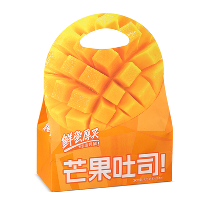 鲜尝厚买芒果吐司水果面包420g袋