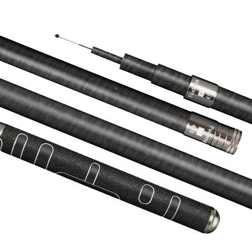 黑坑鱼竿超硬19调手杆飞磕黑棍大物竿6H8H10H台钓竿罗非 鲢鳙钓竿