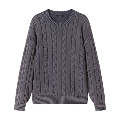 薛之谦dsp粉色立体扭花针织衫