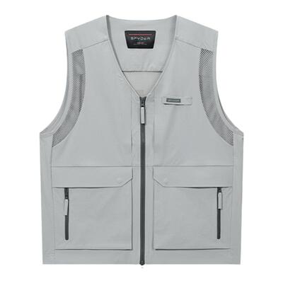 蜘蛛春秋男户外保暖透气马甲背心