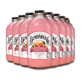 Bundaberg宾得宝葡萄柚味果汁气泡水375ml*12瓶进口汽水果味饮料