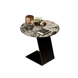 意式极简家用大理石沙发奢石边几客厅可移动设计师轻奢角几小茶几