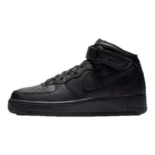 NIKE耐克男鞋AIRFORCE1空军一号经典黑色高帮板鞋女CW2289-001