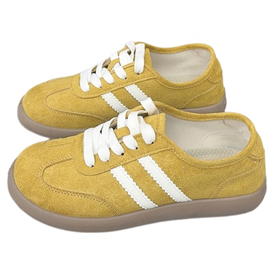 京睿休闲平跟圆头德训鞋