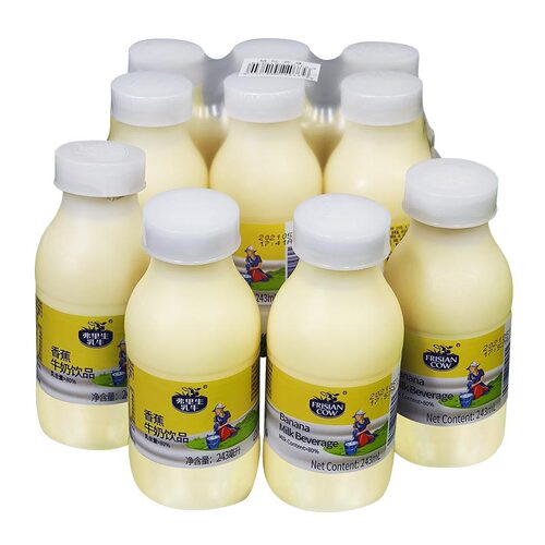 弗里生乳牛香蕉味10瓶装甜牛奶 含钙儿童饮品学生严选早餐高品质
