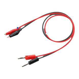 U型端子 USB转双头鳄鱼夹电源测试线 探针勾针转4MM香蕉插头跳线