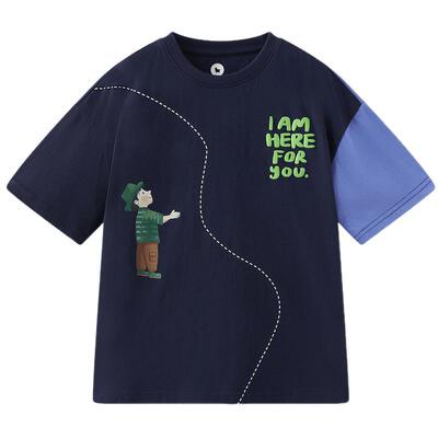 MQD男童夏季卡通印花短袖T恤