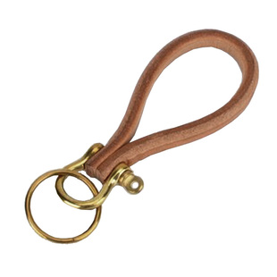 福利款超实用的厚牛皮绳钥匙扣！高端手作纯铜养牛汽车真皮送男友