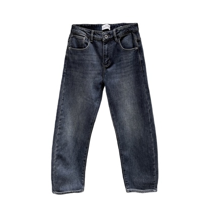 JIDERE弹力小弯刀合体直筒牛仔裤