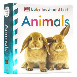 DK婴幼儿宝宝触摸书动物启蒙英文原版绘本0-1-3岁认知Baby Touch and Feel Animals早教英语babytouchandfeel许美达荐我好爱你