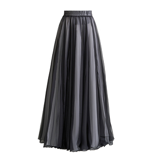 中国舞古风爵士酒红黑双层古典纱衣720度舞裙飘逸侠女演出表演服