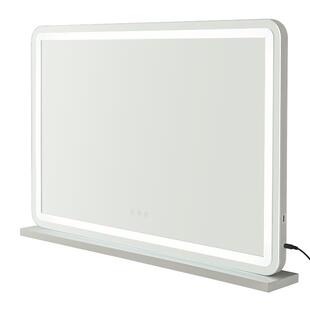 化妆镜梳妆台led灯补光大号台式桌面智能壁挂发光工作室专业镜子