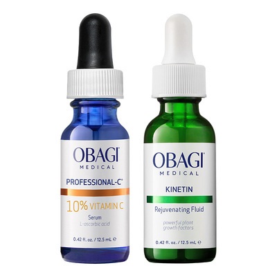欧邦琪维C臻白焕亮精华10% 12.5ml+绿修瓶赋活嫩肤精华露12.5ml