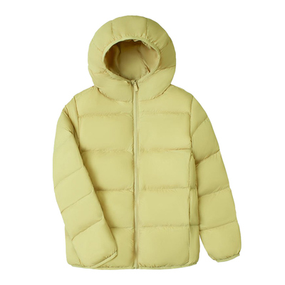 纯色连帽中大童短款加厚羽绒外套