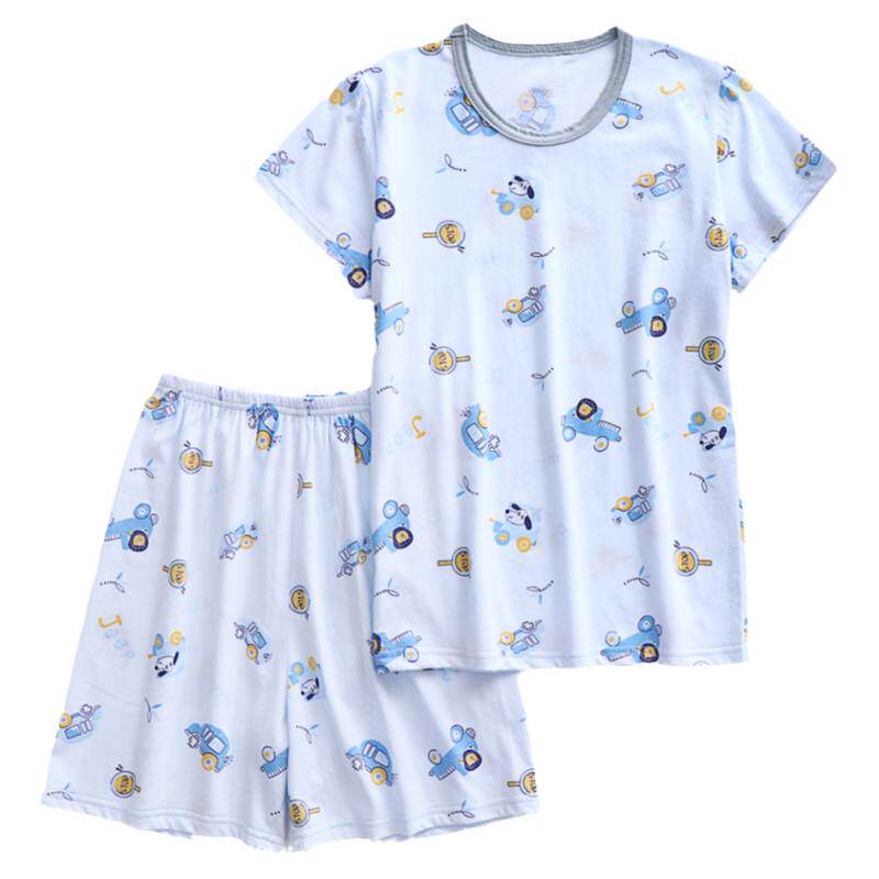 儿童短袖睡衣套装长袖空调服纯棉