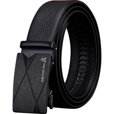 稻草人男士休闲纯牛皮自动扣皮带