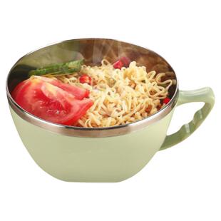 泡面碗带盖学生宿舍方便面碗汤杯饭盒圆形日式儿童大容量带饭小碗