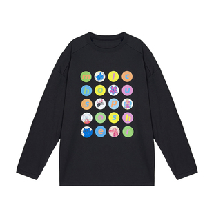 MIICHOUS米丘寺 趣味卡通波点 纯棉亲肤抗菌套头圆领长袖T恤