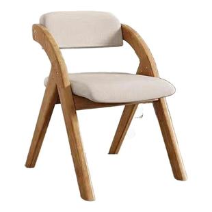 全实木整装餐椅餐厅家用休闲书桌折叠椅子会议室办公靠背椅可叠放