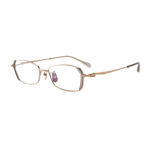 高度近视眼镜框男女款超轻小框可配高度数纯钛椭圆小脸窄框眼镜架