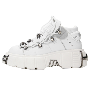 朋克厚底鞋哥特辣妹暗黑松糕封凡同款运动小白鞋秋冬炸街老爹鞋女