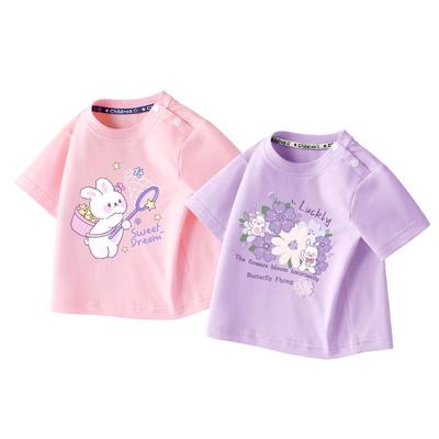 拉夏贝尔童装儿童夏季纯棉短袖