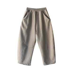 包邮特●K67176韩版休闲香蕉裤宽松松紧腰加厚毛边弯刀休闲裤女冬