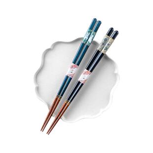 同合进口sunlife筷子家用高档防滑日式尖头木筷家庭装一人一筷