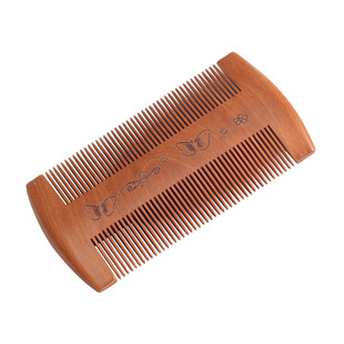 桃木篦子虱子梳细齿除儿童虱卵超密齿宽齿木梳子家用刮头皮屑篦梳