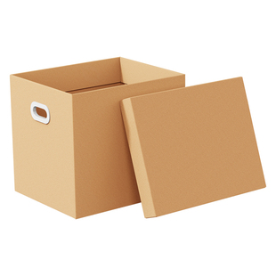 梦箱家收纳纸箱子整理箱生日礼物文件档案书籍收纳纸盒牛皮纸带盖