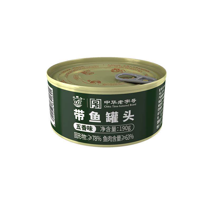 北戴河五香带鱼罐头190g熟食海鲜大块下饭菜香酥即食零食佐餐下酒