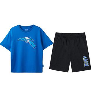 安踏童装男童运动套装官方旗舰中大童秋冬儿童卫衣长裤两件套男孩