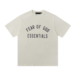 FEAR OF GOD字母印花ESSENTIALS美式高街FOG男女宽松情侣短袖T恤