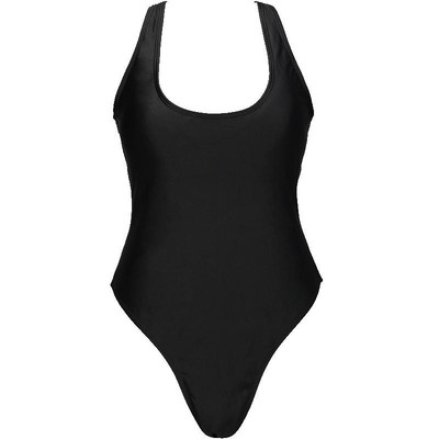 女王纯色性感美背连体泳衣新品