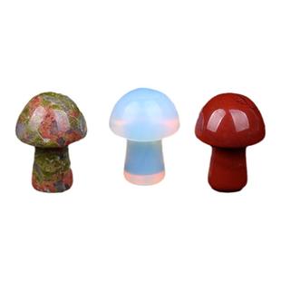 新品天然水晶矿物标本小蘑菇原石儿童教学奇石彩色石头科普摆件