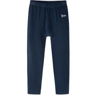 英氏男童加绒加厚保暖裤2025冬新款抗菌A类内穿发热打底秋裤