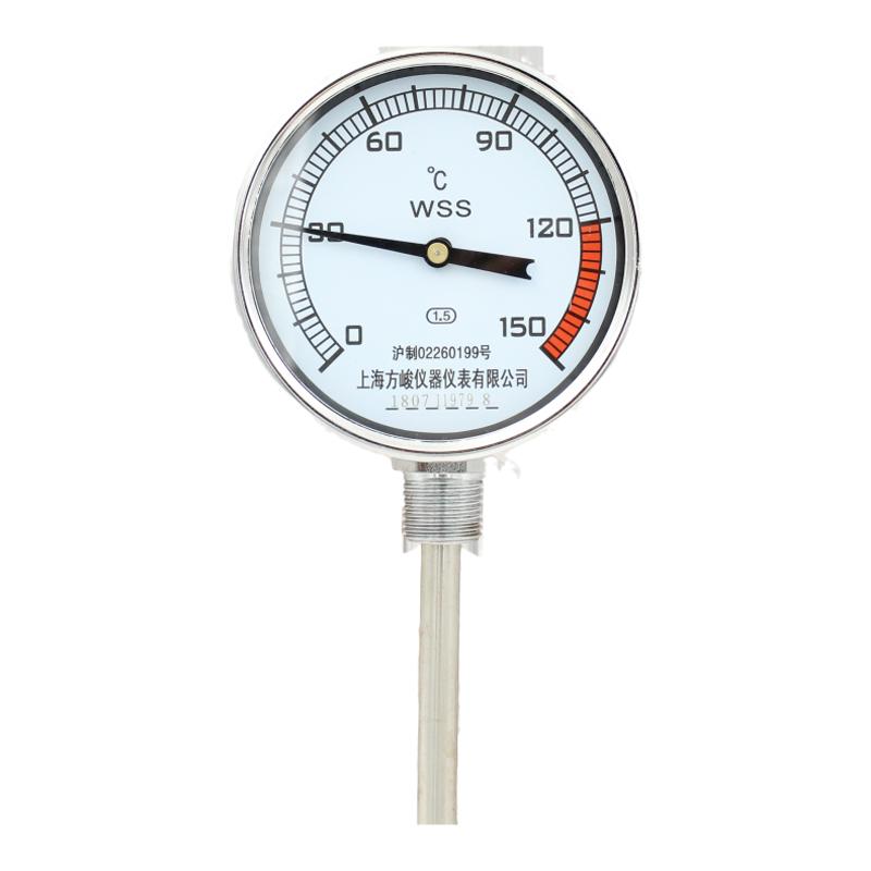 促销100℃水温表WSS-413经济双金属温度计空调锅炉工程管道温度表