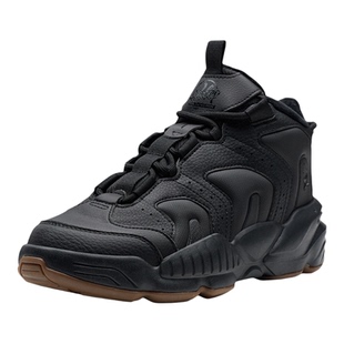 特步黑爷板鞋男加绒保暖休闲鞋运动鞋黑色冬季新款革面防风男鞋子