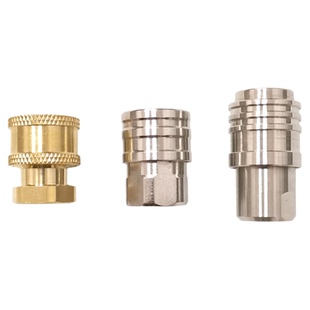 洗车机高压水枪头转换1/4不锈钢快速喷头自锁快插接PA泡沫壶配件