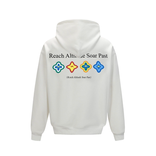 RASP四时之鸟花瓣印花上衣秋冬外套男女潮牌长袖美式情侣连帽卫衣