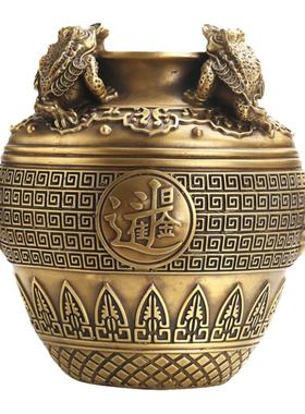 纯铜纳财罐客厅存钱罐摆件聚财