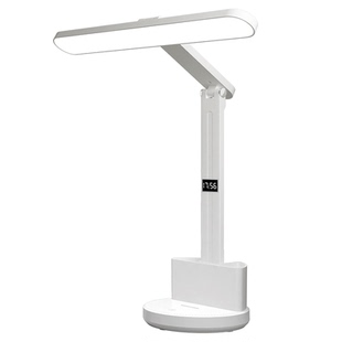 台灯学习专用宿舍灯学生儿童写作业书桌时钟充电式折叠灯护眼神器