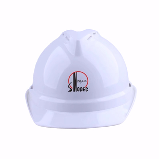 中国石化安全帽白色加油站认证国标加厚玻璃钢男定制头盔劳保防护