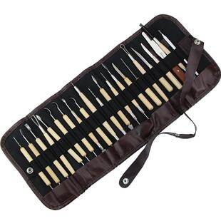 精雕油泥工具 泥塑刀 软陶泥 陶艺工具 22件套镭丝笔袋工具套装