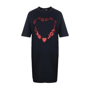 Love Moschino莫斯奇诺字母爱心印花女士短袖连衣裙春夏精选XY