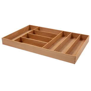 定制实木厨房抽屉收纳分隔餐具橱柜内置分格刀叉勺子盒木质收纳盒