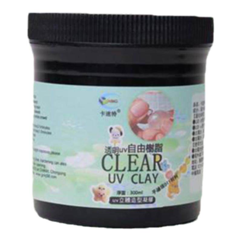 卡速特PVC软糖胶大罐透明自由树脂uv捏捏胶树脂胶手工diy固态凝胶