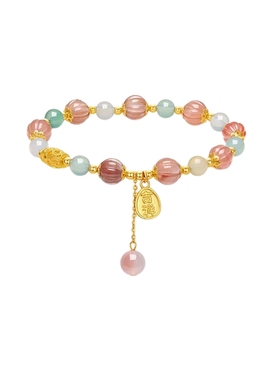 周六福S925银手链吉祥多宝中国风手串手饰百搭时尚送女友圣诞礼物