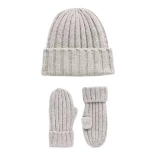 GAP盖璞针织帽毛线帽宝宝帽子手套套装豹纹可爱婴儿帽男宝女宝帽